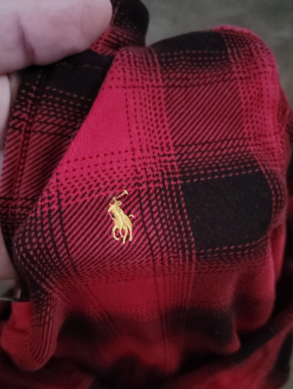 Ralph Lauren Red Plaid Quarter-Zip Sweater